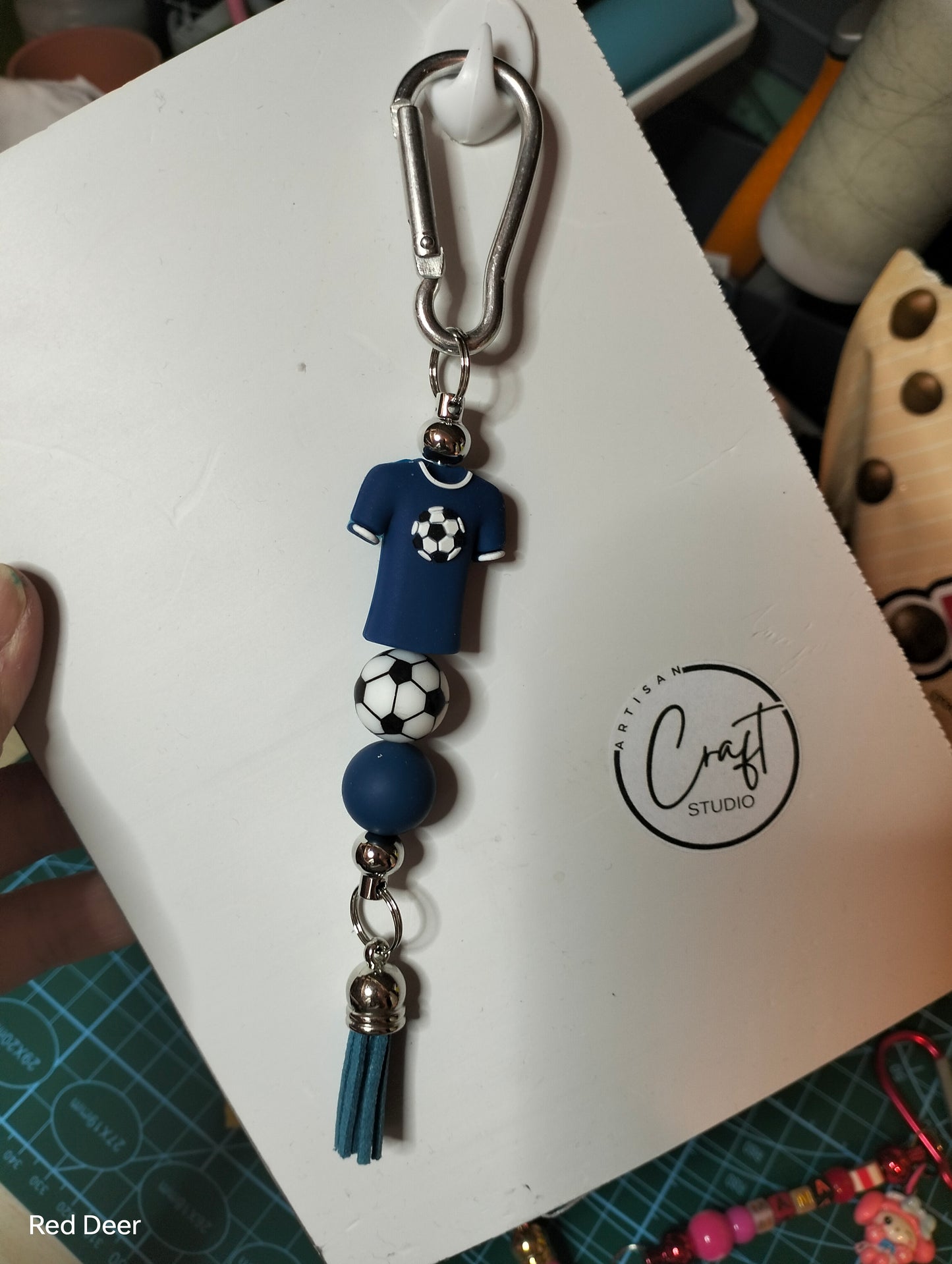 Soccer theme keychain