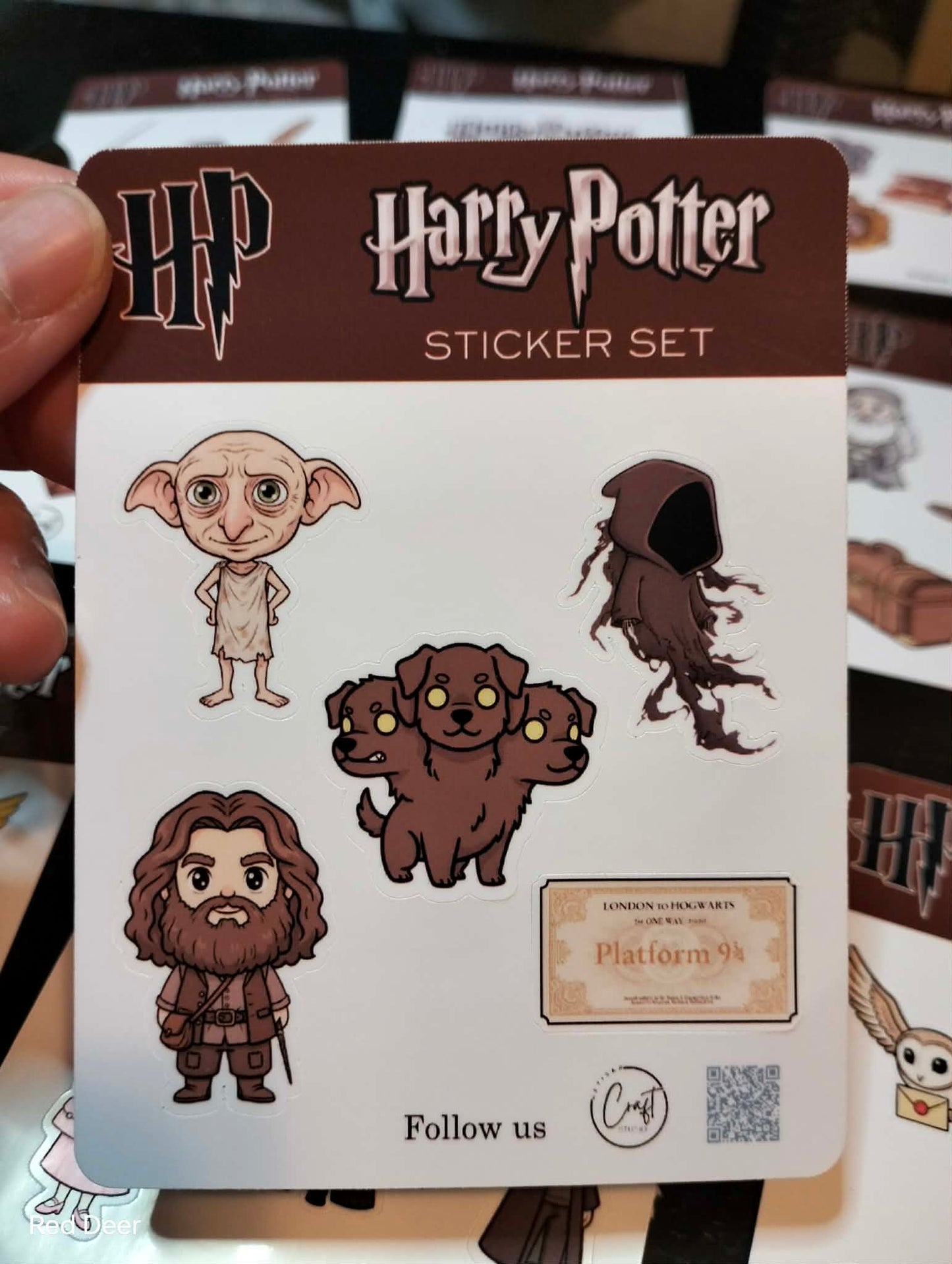 Harry Potter sticker set packaging with characters on a white background