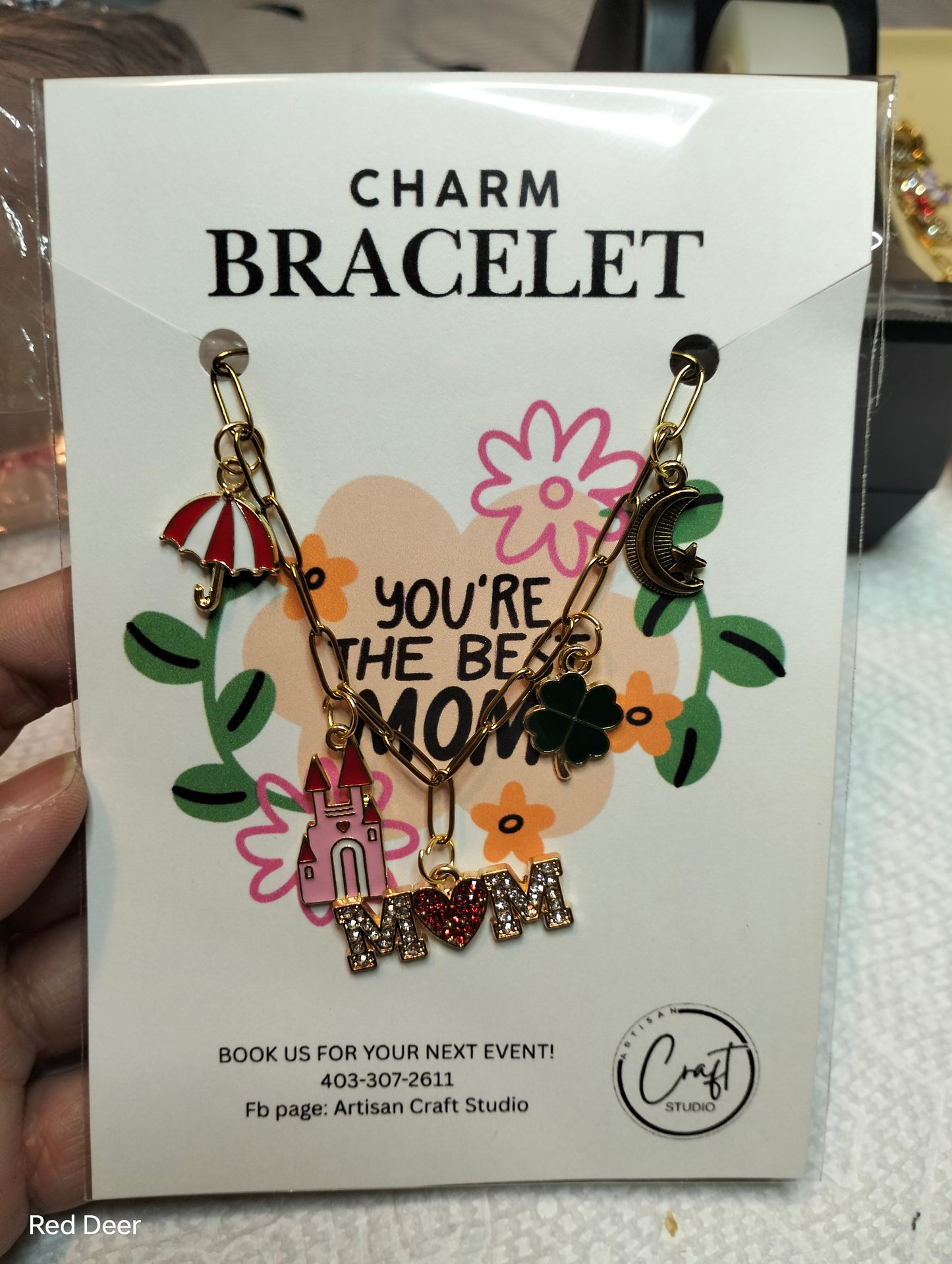 Gold Charm Bracelet for Mom