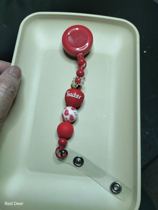 Teacher Beaded Badge