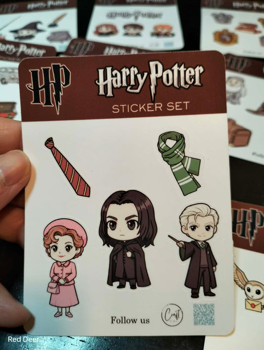 Harry Potter sticker set with characters and branded card